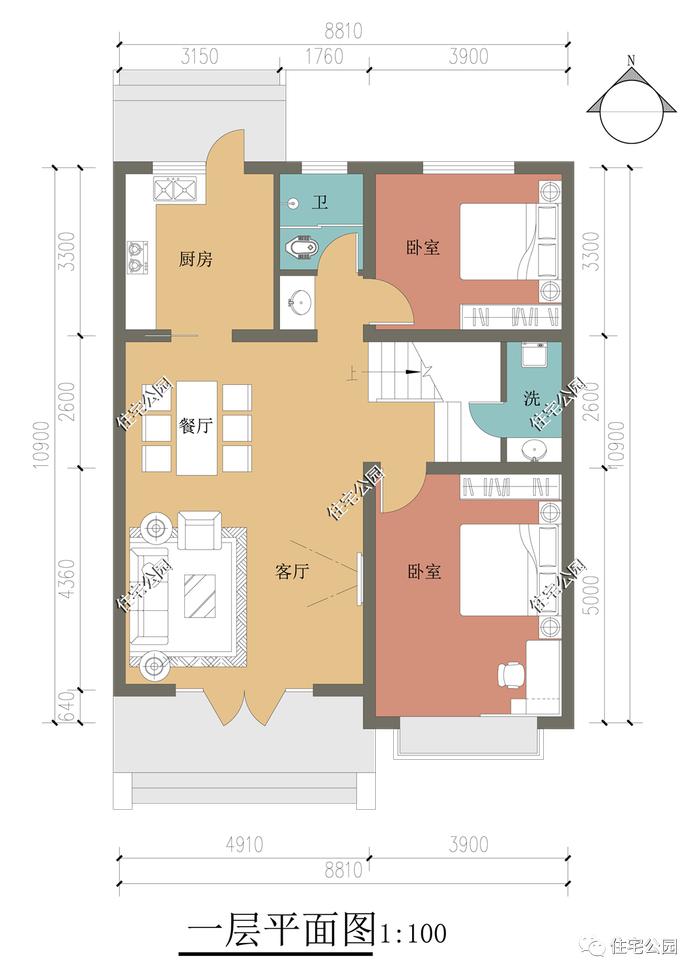 主体造价19万，占地只有97平米的二层现代别墅