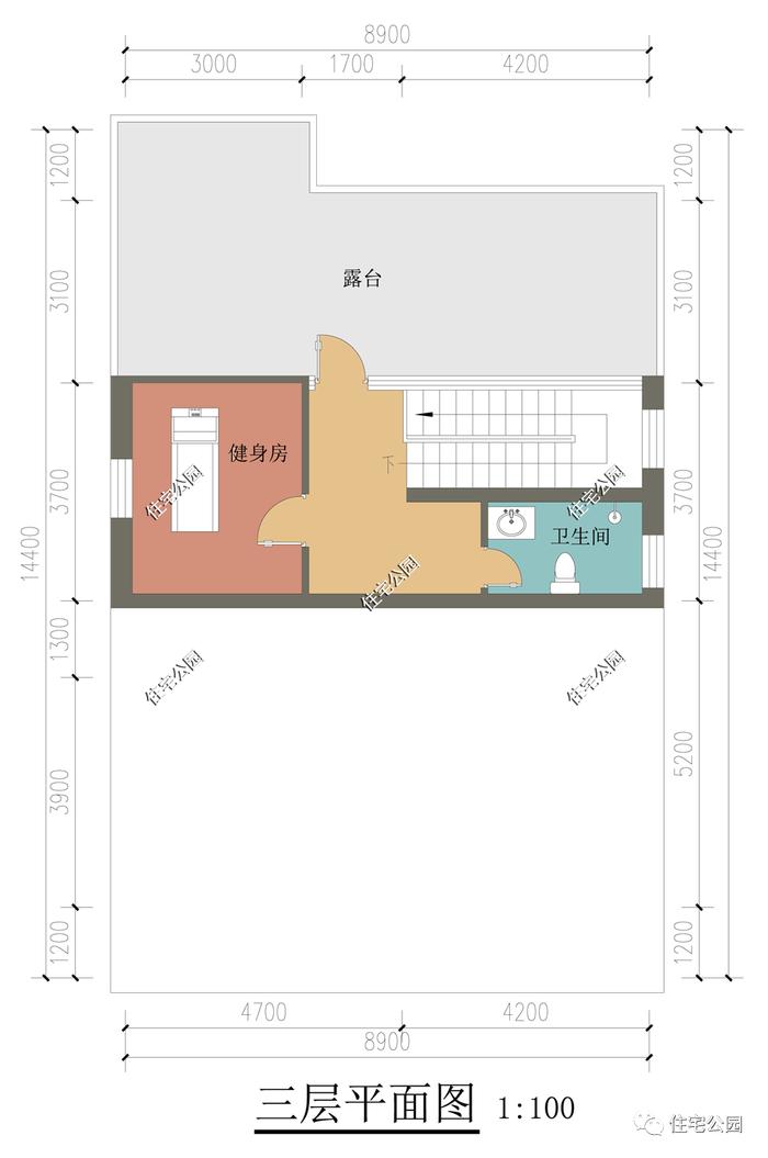 主体造价30万，9×14米徽派风三层别墅