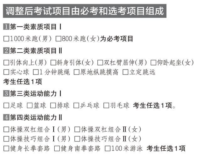 北京中考体育现场考试明年调整 考试内容调整为4类22项 满分为30分