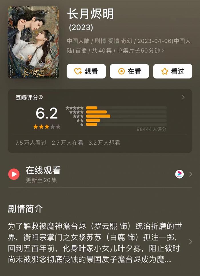 古偶剧失灵，《长月烬明》是回光返照还是口碑崩坏？