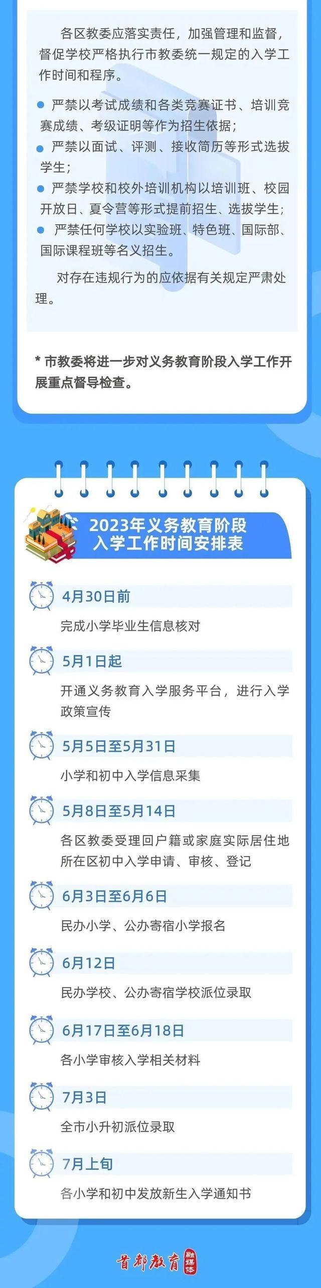 2023年北京市义务教育阶段入学政策发布