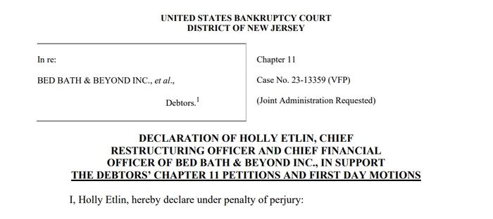 (来源:bed bath & beyond破产备案文件)《纽约时报》消息称，随着美国经济经历