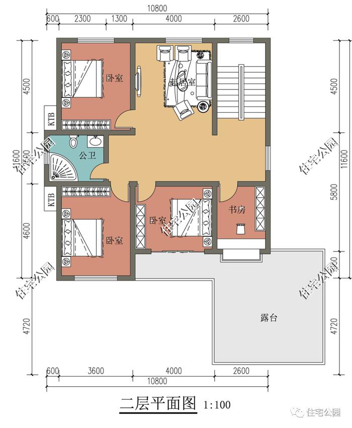 特价图纸丨双车位+大露台，13×15米现代三层美宅