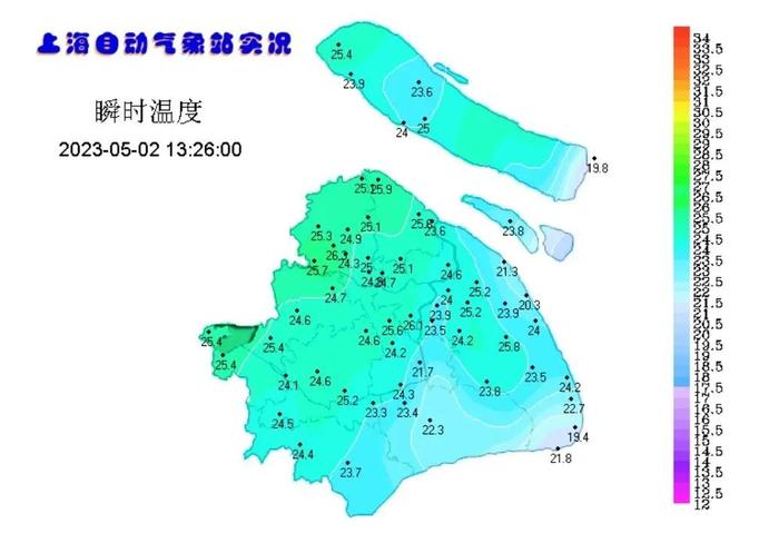 未来3~4天，申城多阵性降水天气，周日雨止转多云