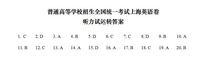 【提示】2023沪高考英语听力试运转音频来啦！听听你能答对多少→