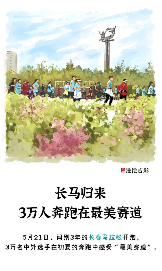 漫绘吉彩 | 长马归来 3万人奔跑在最美赛道