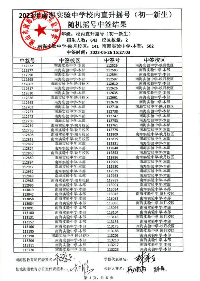 快讯！南海实验中学、南海实验小学、桂城外国语学校摇号中签结果公布