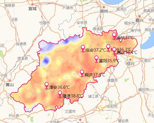 短时暴雨、7～9级雷雨大风！杭州多地预警！杭州一地热到全国第一？