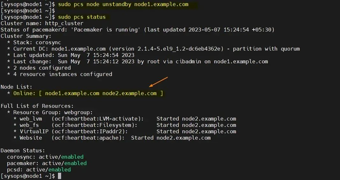 如何在 RHEL 9/8 上设置高可用性 Apache(HTTP)集群 | Linux 中国15 如何在 RHEL 9/8 上设置高可用性 Apache(HTTP)集群 | Linux 中国