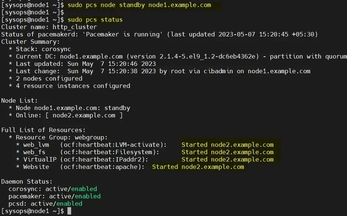 如何在 RHEL 9/8 上设置高可用性 Apache(HTTP)集群 | Linux 中国14 如何在 RHEL 9/8 上设置高可用性 Apache(HTTP)集群 | Linux 中国