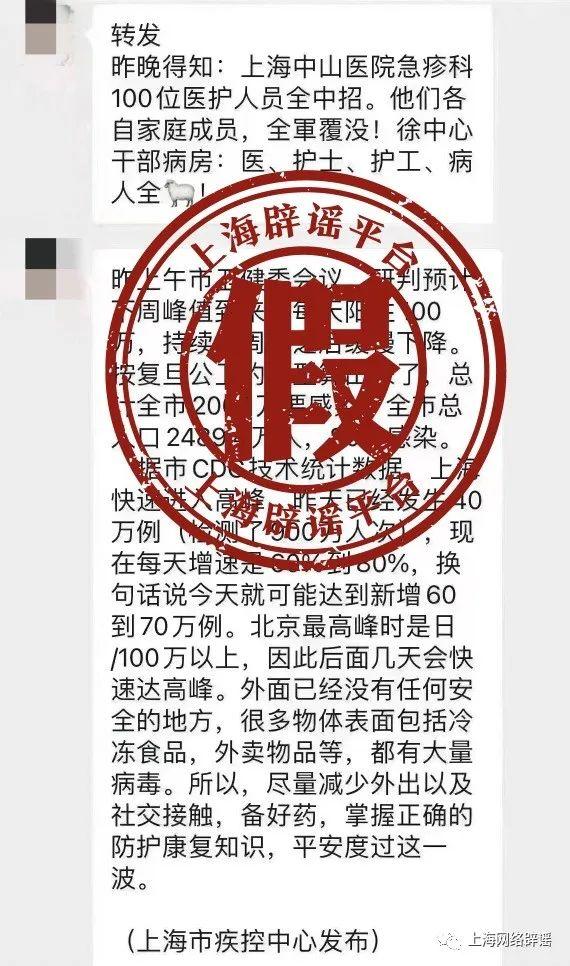 网传中山医院急诊科100位医护人员中招？上海辟谣