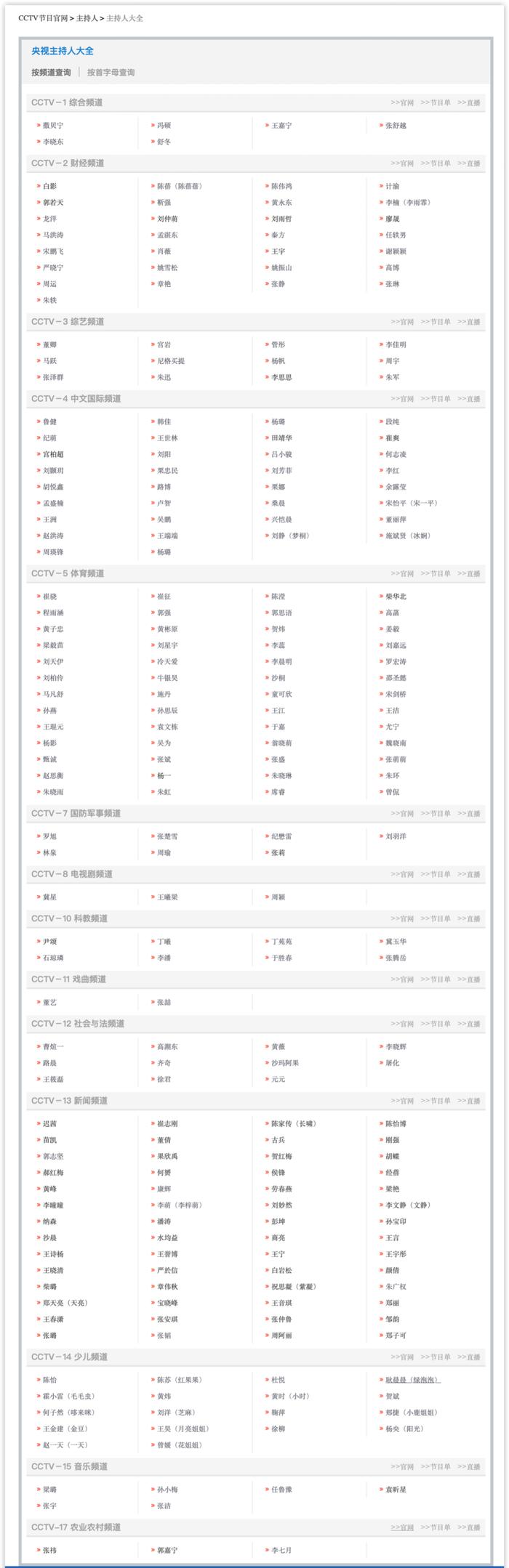 央视主持人名单更新，海霞等已退出