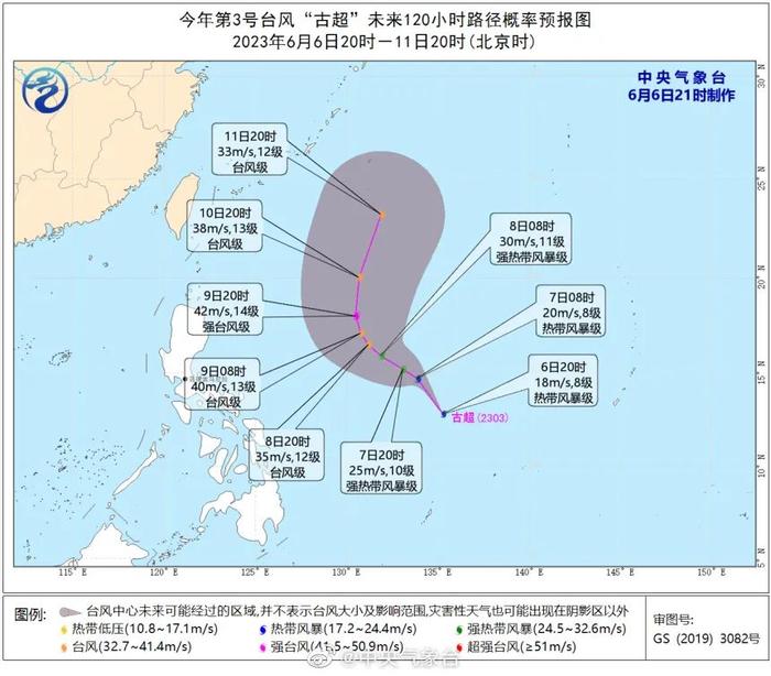 【最新】今年第3号台风“古超”已生成，将以每小时20-25公里的速度向西北方向移动