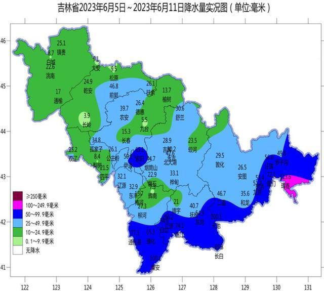 本周吉林省仍有分布不均的雷雨天气，气温前低后高