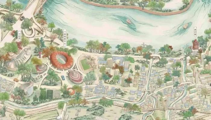 国内规模最大的城市手绘地图面世 领略兰州古风盛景