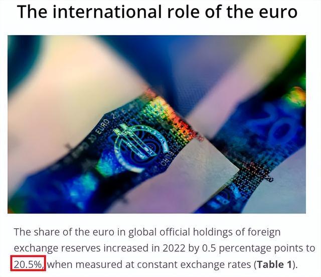 全球外汇储备最新占比：欧元20.5%，美元和人民币呢？