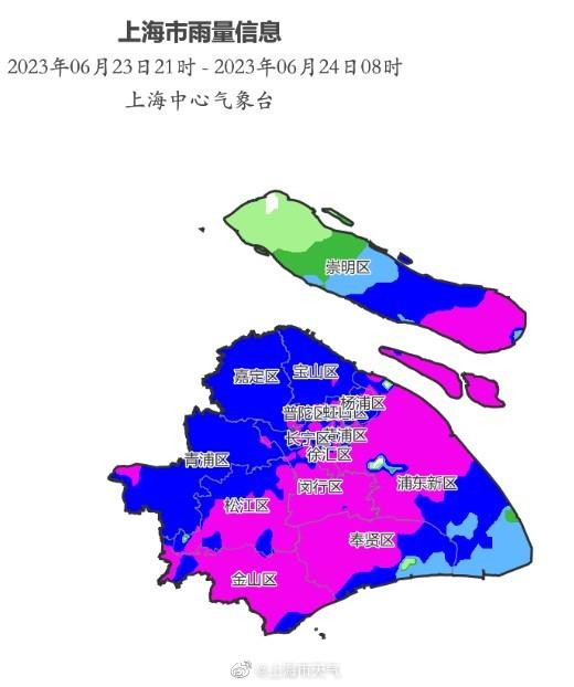 上海位于梅雨带中心，两区登上全国降水榜前十，大到暴雨何时结束？