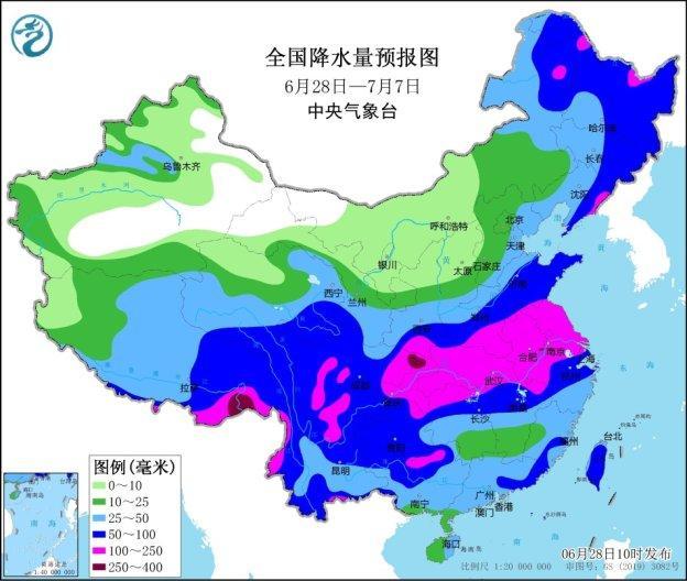 中央气象台：西南地区至淮河流域等地将有强降雨 华北黄淮等地高温持续