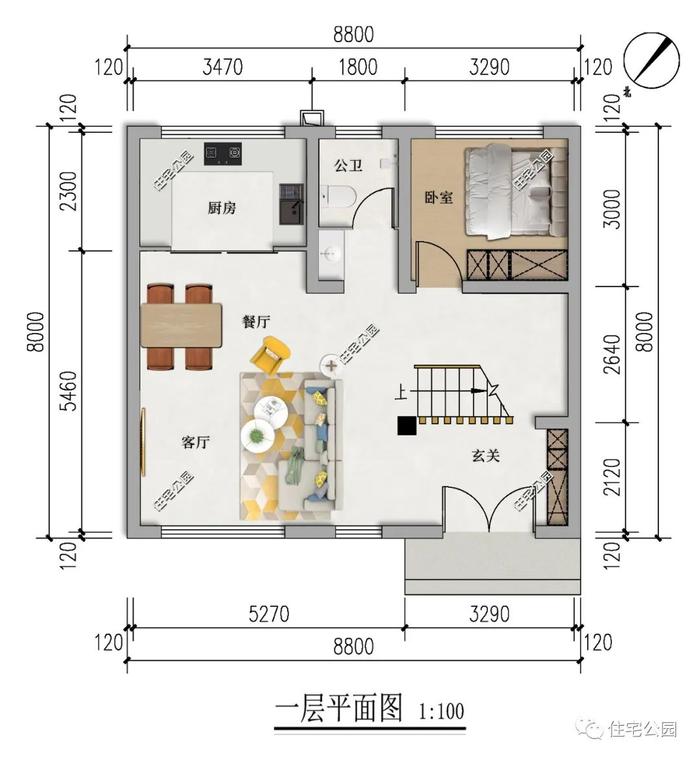 东西无窗设计，8×8米占地仅70平，4室2厅好格局带来全新生活