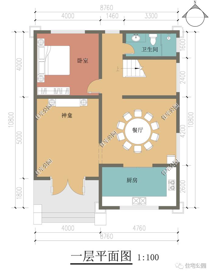 特价图纸丨占地94平，自建8×10米四层欧式住宅