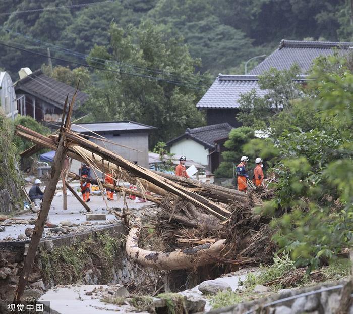 直击｜日本九州等地强降雨天气已致7人死亡，搜索仍在进行中