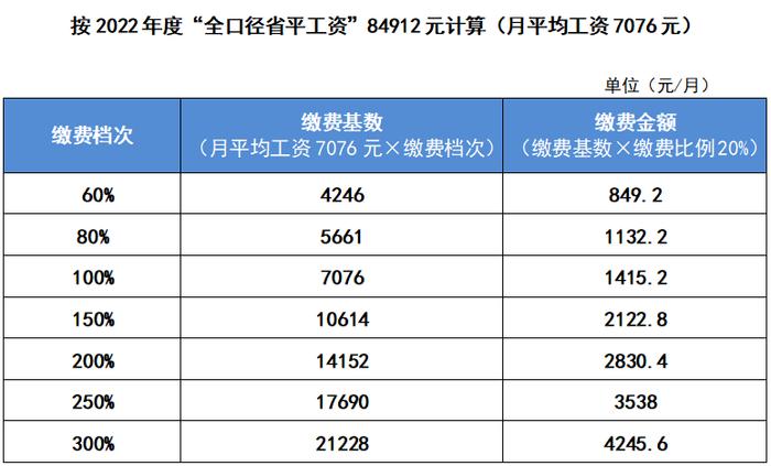 2023年最新社保缴费标准公布！