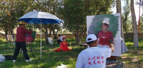 全国的画家来了，村里的旅游热了 ——“写生中国万里行——百名画家走进额敏”大型写生活动侧记