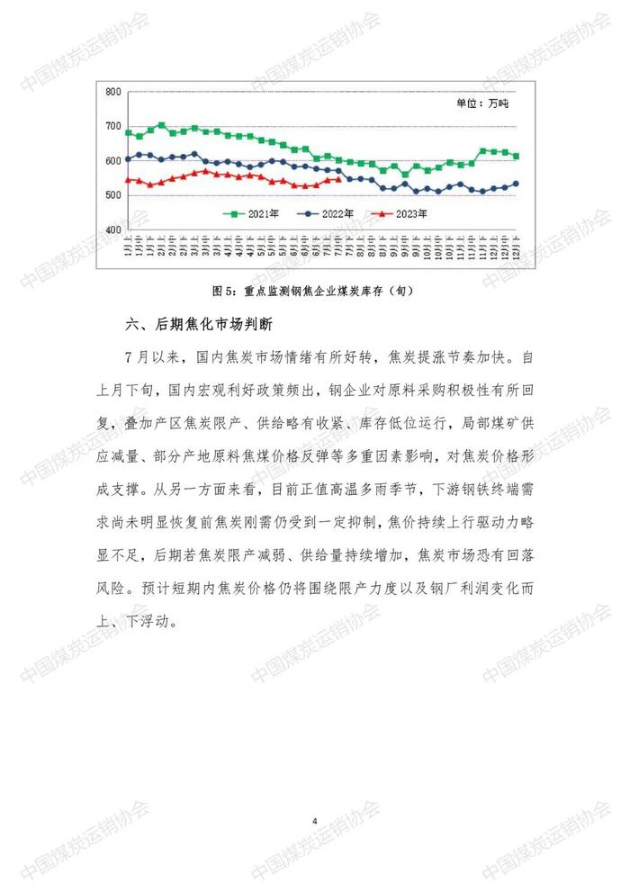 中国煤炭运销协会：预计短期内焦炭价格仍将围绕限产力度以及钢厂利润变化而上、下浮动