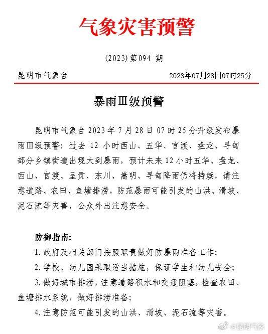 最新消息！昆明主城多路段淹积水，5条道路已断交→