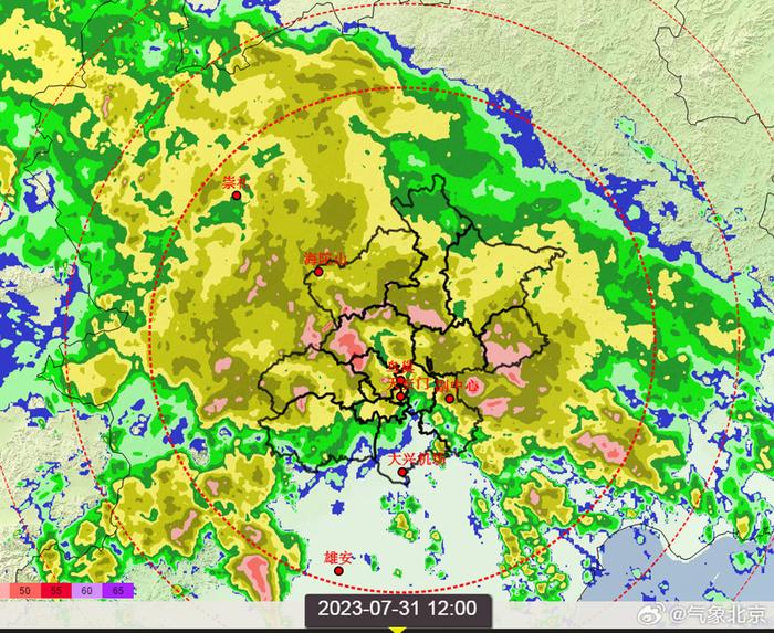 北京地区16小时内最大降雨量超580毫米