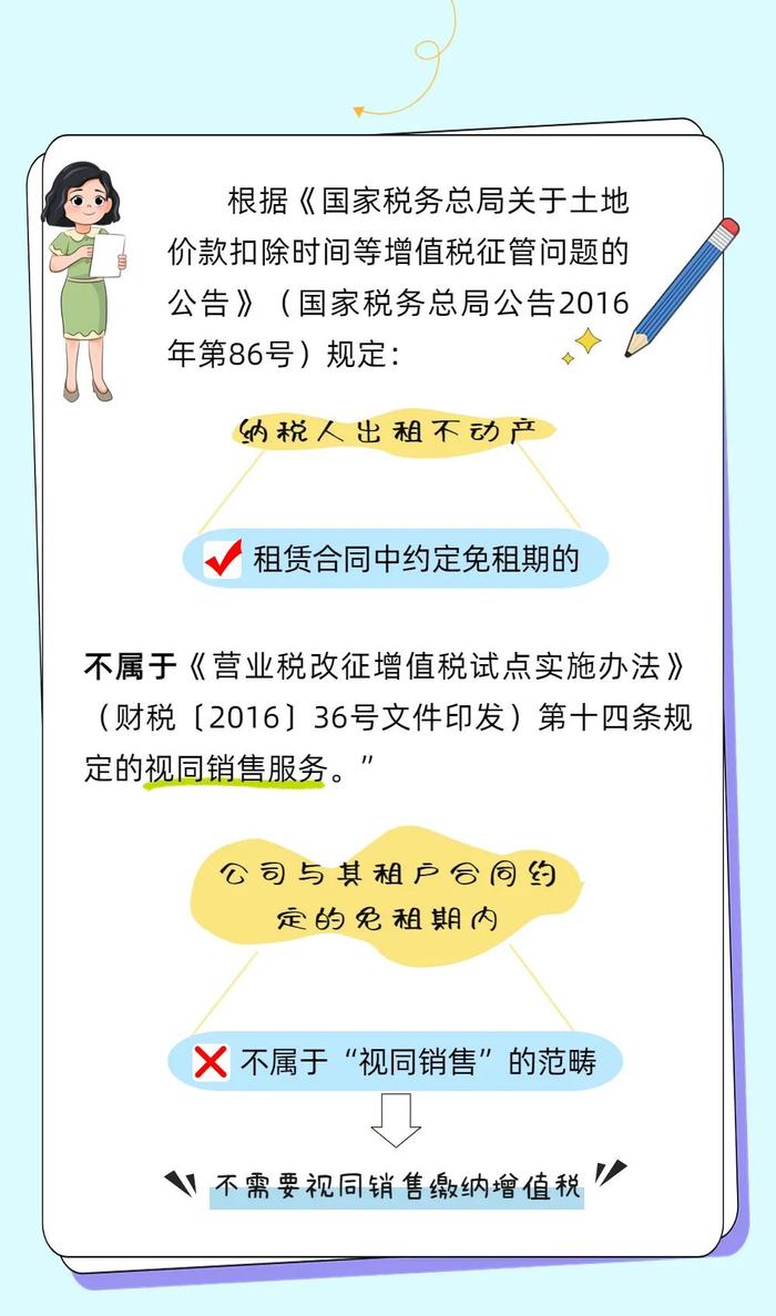 租赁合同中约定免租期的，是否需要视同销售缴纳增值税？