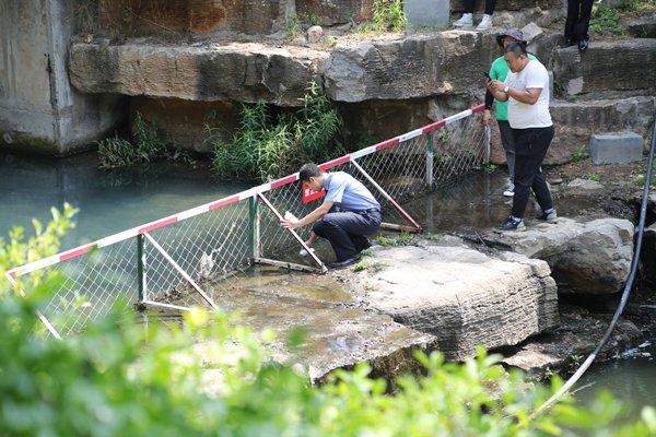 图片新闻|山东青岛:对清水河污染河段水质进行检测