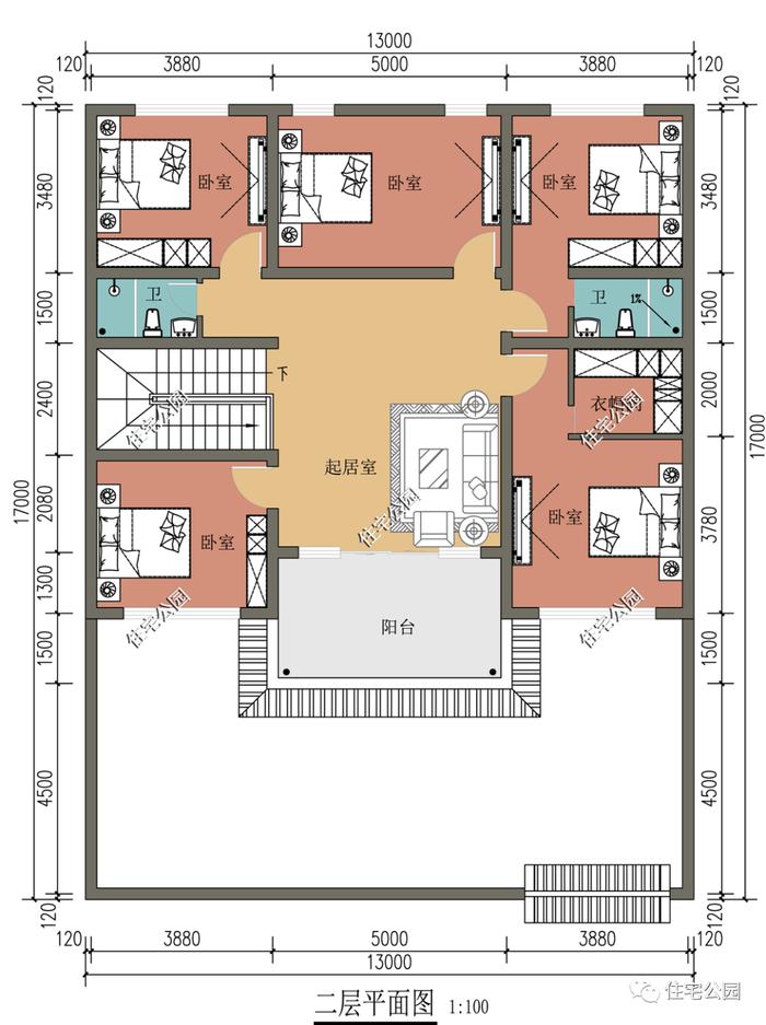 特价图纸丨东西无窗设计，13×18米雅致中式宅院