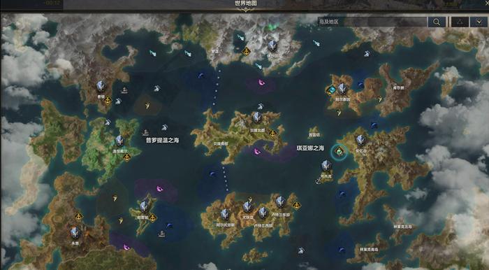 九片大陆、众多岛屿,构成了《命运方舟》极其丰富的探索内容