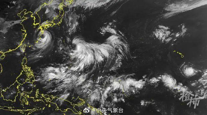 三个台风！7号台风“兰恩”生成与“卡努”共舞！后面还有一个“多拉”强达16级！海南的天气情况～