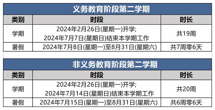 下学年，北京开学、寒暑假时间如何安排？最新校历快收藏