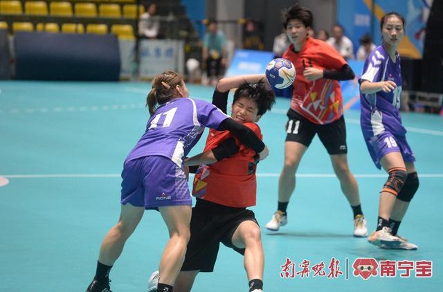 学青会女子手球比赛半决赛，广西南宁队惜败安徽滁州队
