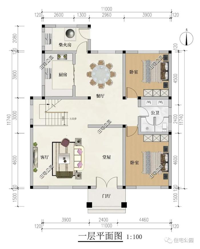 精选图库丨10套带堂屋的农村别墅户型图，外观精美，布局实用