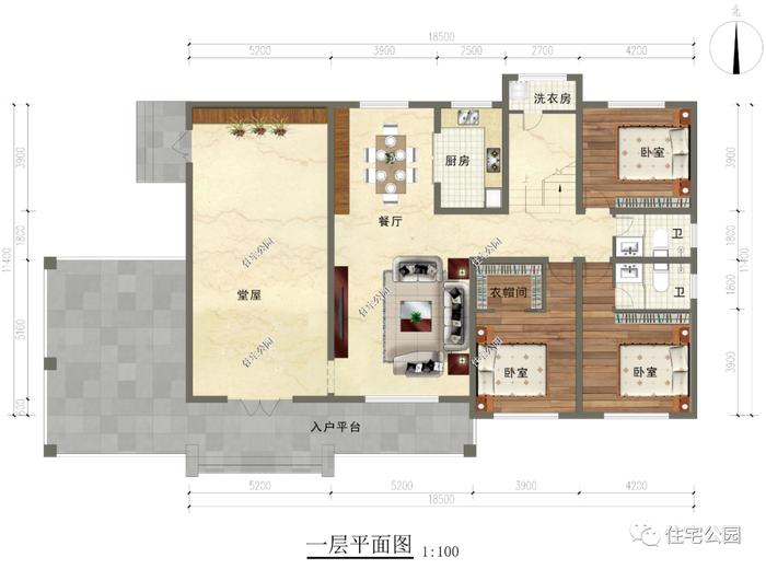 精选图库丨10套带堂屋的农村别墅户型图，外观精美，布局实用