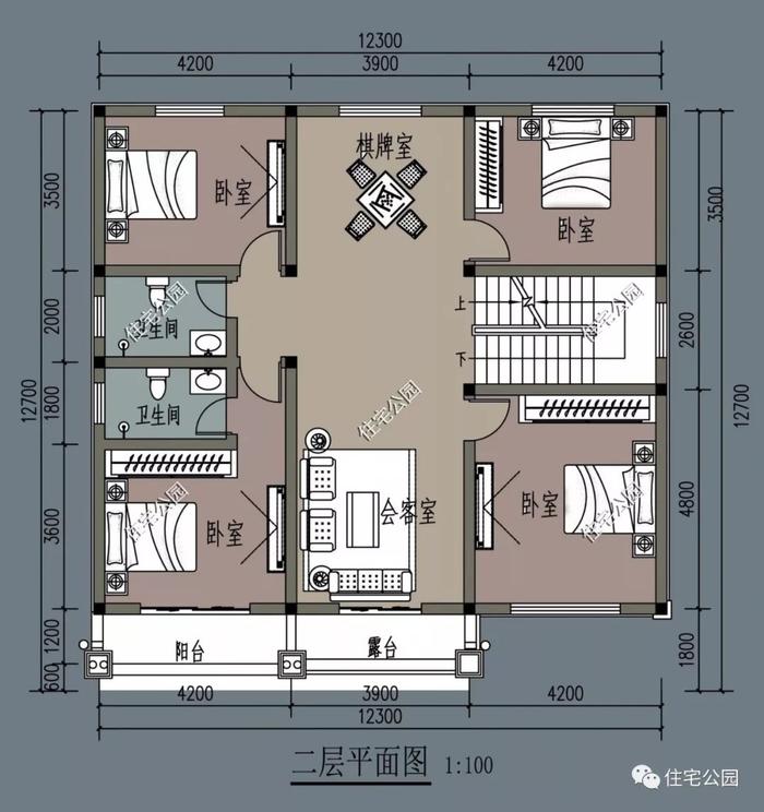 精选图库丨10套带堂屋的农村别墅户型图，外观精美，布局实用