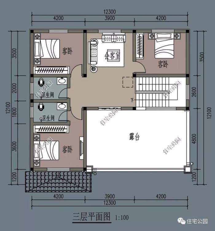 精选图库丨10套带堂屋的农村别墅户型图，外观精美，布局实用