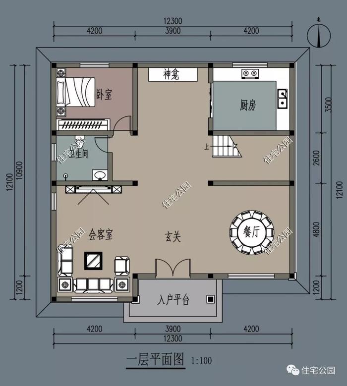 精选图库丨10套带堂屋的农村别墅户型图，外观精美，布局实用