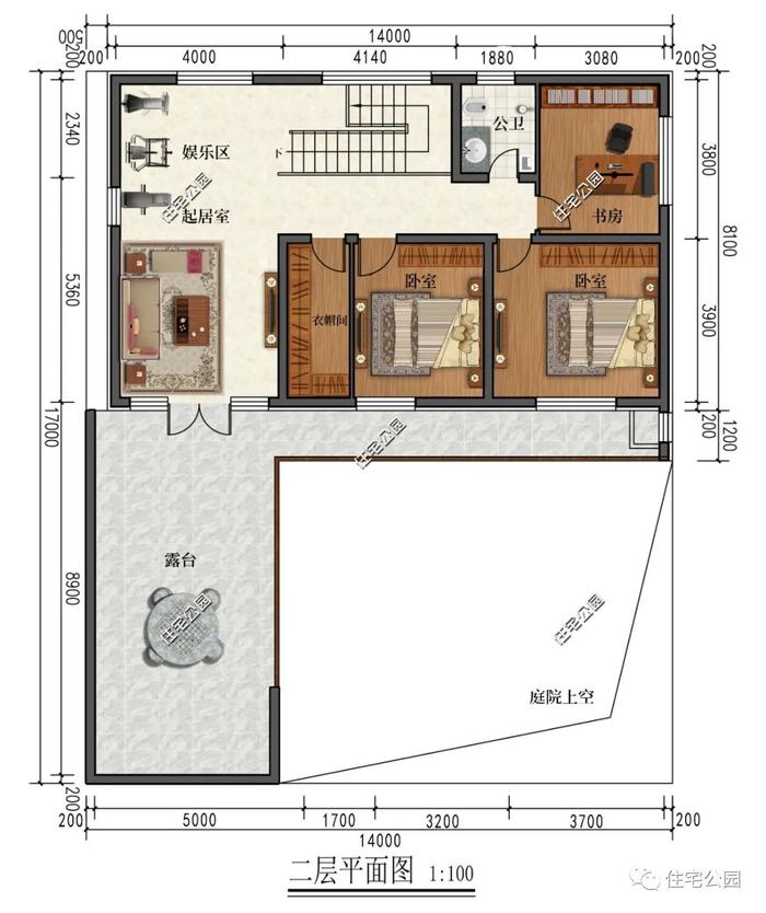 精选图库丨10套带堂屋的农村别墅户型图，外观精美，布局实用