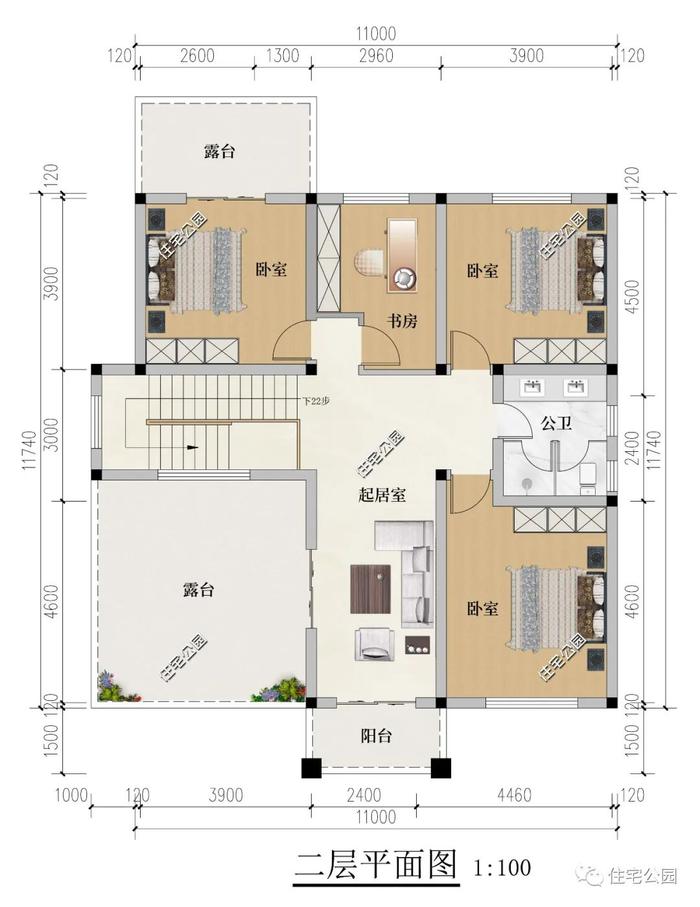 精选图库丨10套带堂屋的农村别墅户型图，外观精美，布局实用