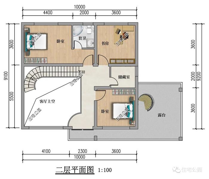 精选图库丨占地面积100平？10套精选户型送上，总有一款适合你