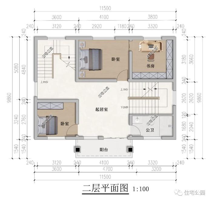 精选图库丨占地面积100平？10套精选户型送上，总有一款适合你