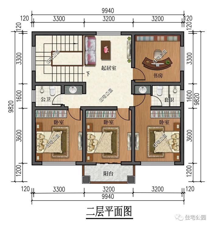 精选图库丨占地面积100平？10套精选户型送上，总有一款适合你