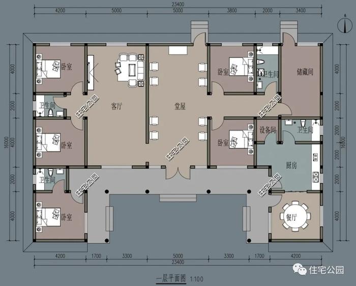 10套农村一层小别墅，父母的养老房就盖这样的丨全套图纸总辑三（392~741）