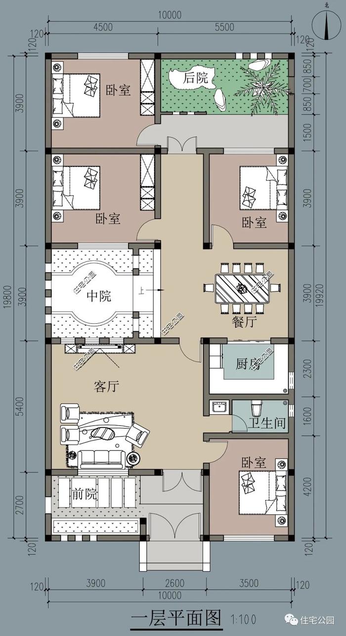 10套农村一层小别墅，父母的养老房就盖这样的丨全套图纸总辑三（392~741）