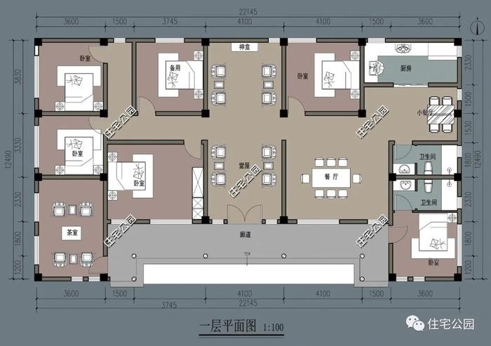 10套一层户型图纸，不仅接地气，而且造价低丨全套图纸总辑六（747~1168）